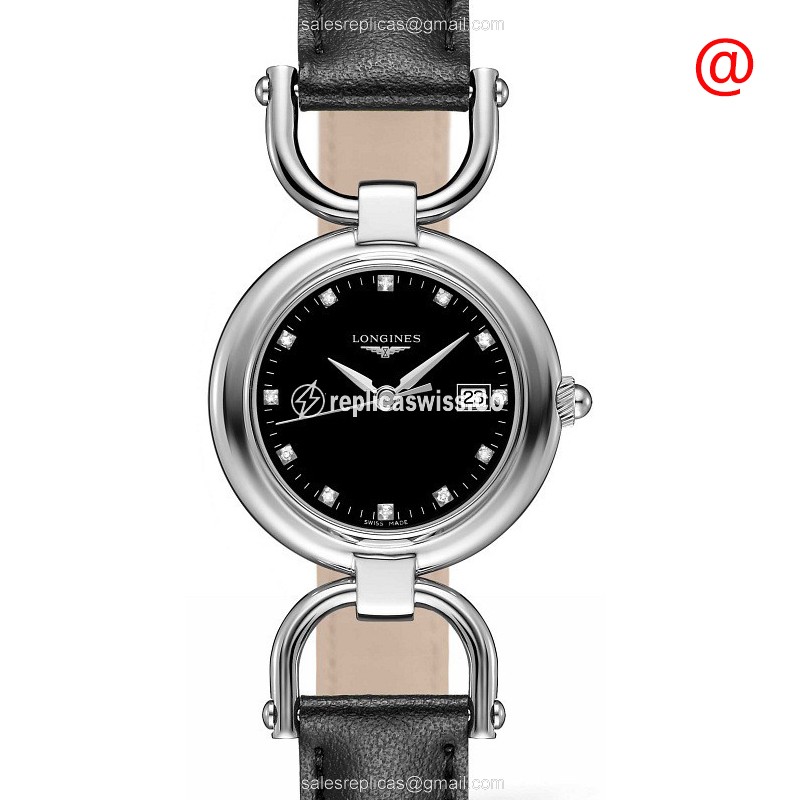 Luxurious Longines Equestrian Replica Watch | Black Dial, Stainless Steel Case