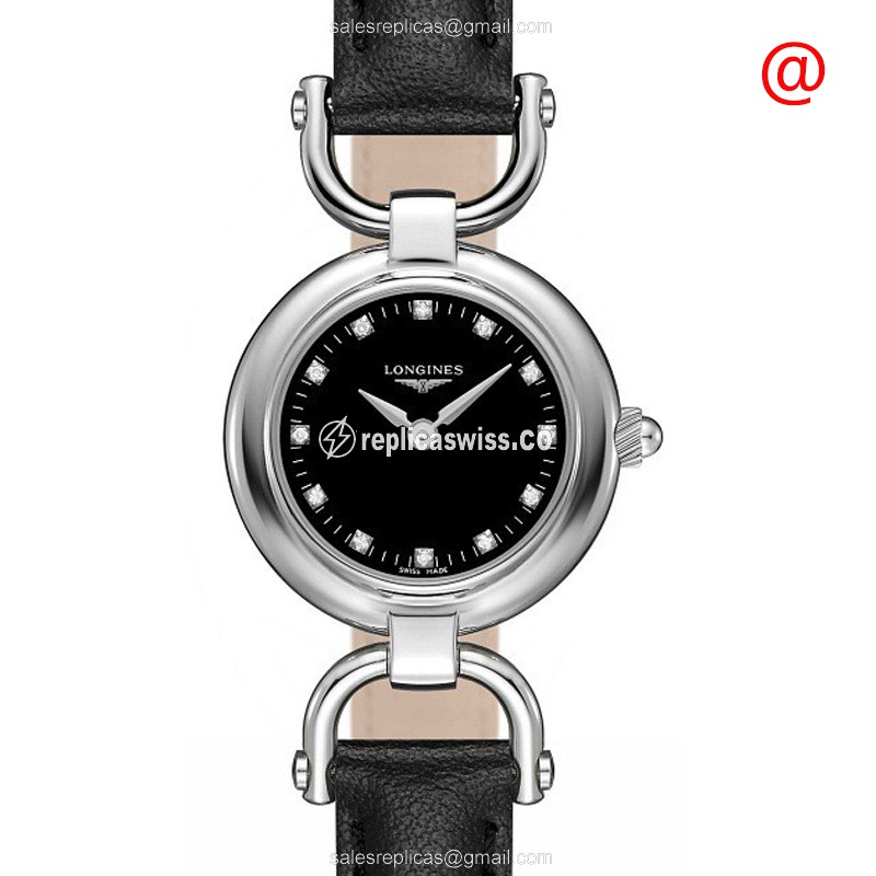 Luxurious Longines Equestrian Replica Watch | Black Dial & Stainless Steel Case