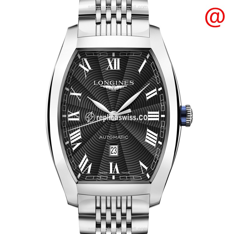 Luxurious Longines EVIDENZA Replica in Black Dial Stainless Steel Case Watch