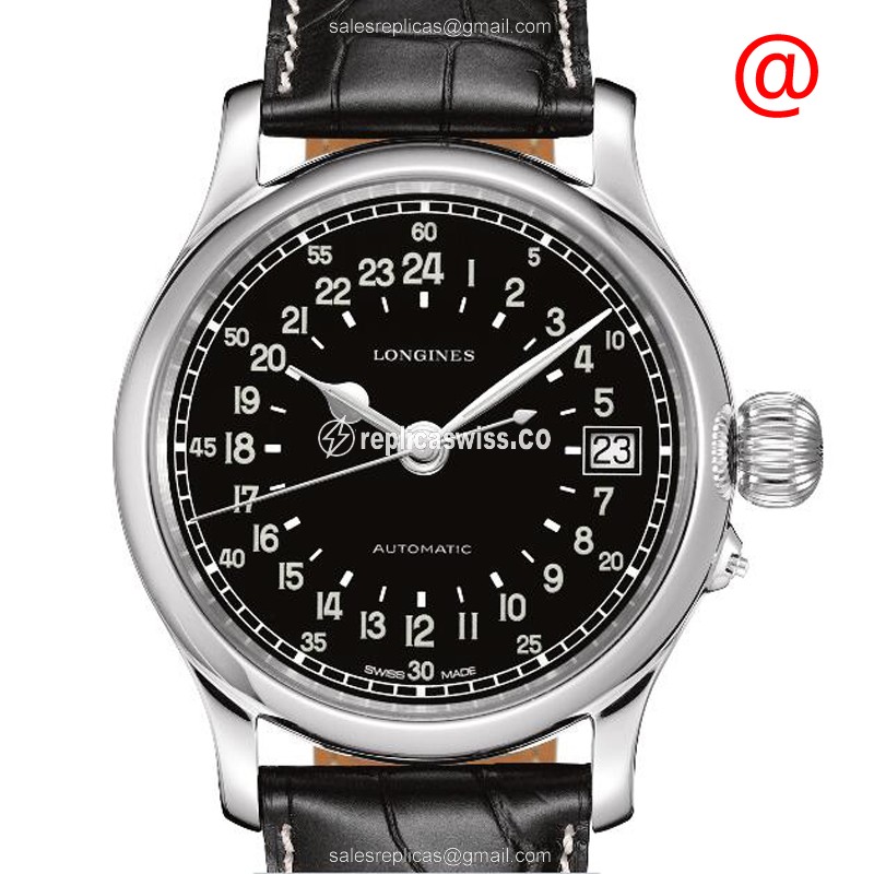 Luxurious Longines Heritage Classic Replica, Automatic Movement, Black Dial, Stainless Steel Case