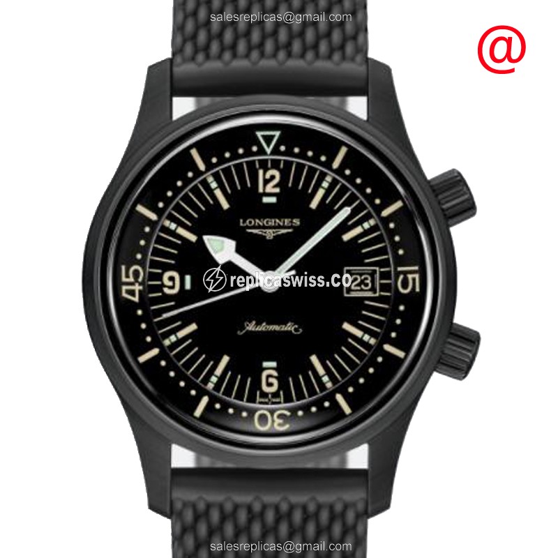 Luxurious Longines Heritage Classic Replica in Stainless Steel & Black Automatic Movement Watch
