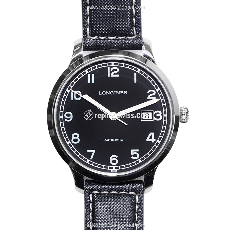 Luxurious Longines Heritage Replica in Black Dial & Stainless Steel Case, Automatic Movement Watch
