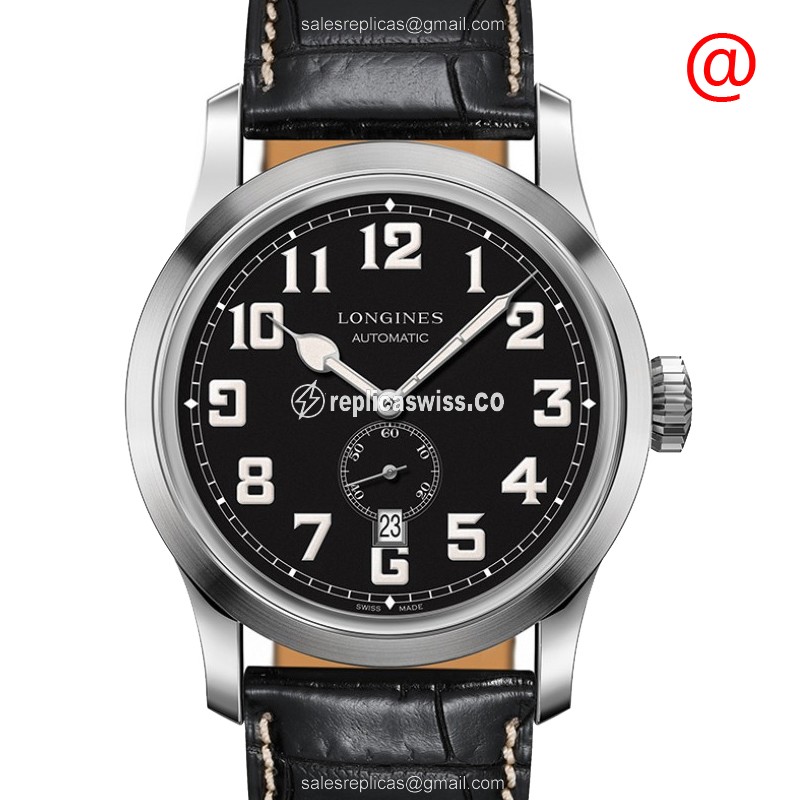 Luxurious Longines Heritage Replica in Black Dial & Stainless Steel Case, Automatic Movement Watch