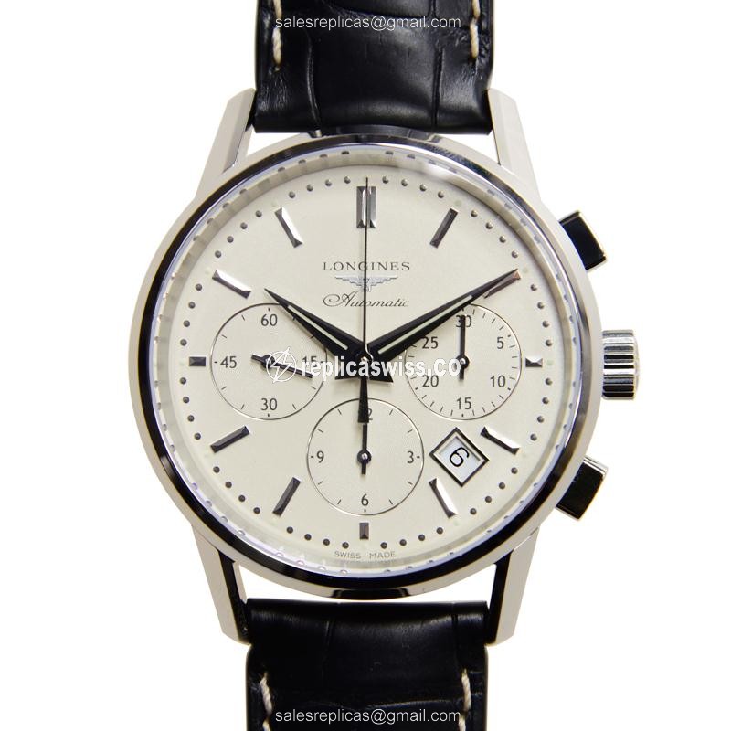 Luxurious Longines Heritage Replica with Automatic Movement Silver Dial Watch