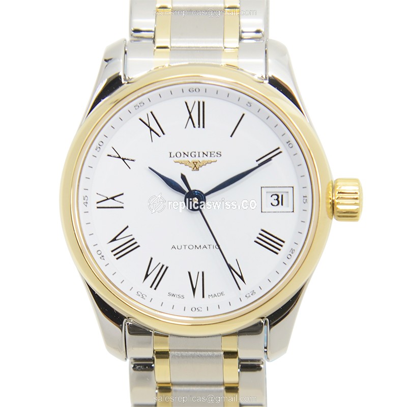 Luxurious Longines L2.128.5.11.7 Master Replica, White Dial & 18kt Steel Case Watch