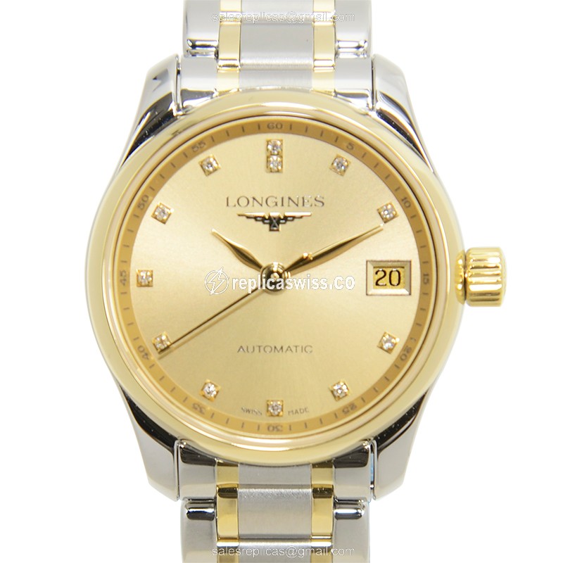 Luxurious Longines L2.128.5.37.7 Replica in 18kt Gold & Stainless Steel, Automatic Movement &