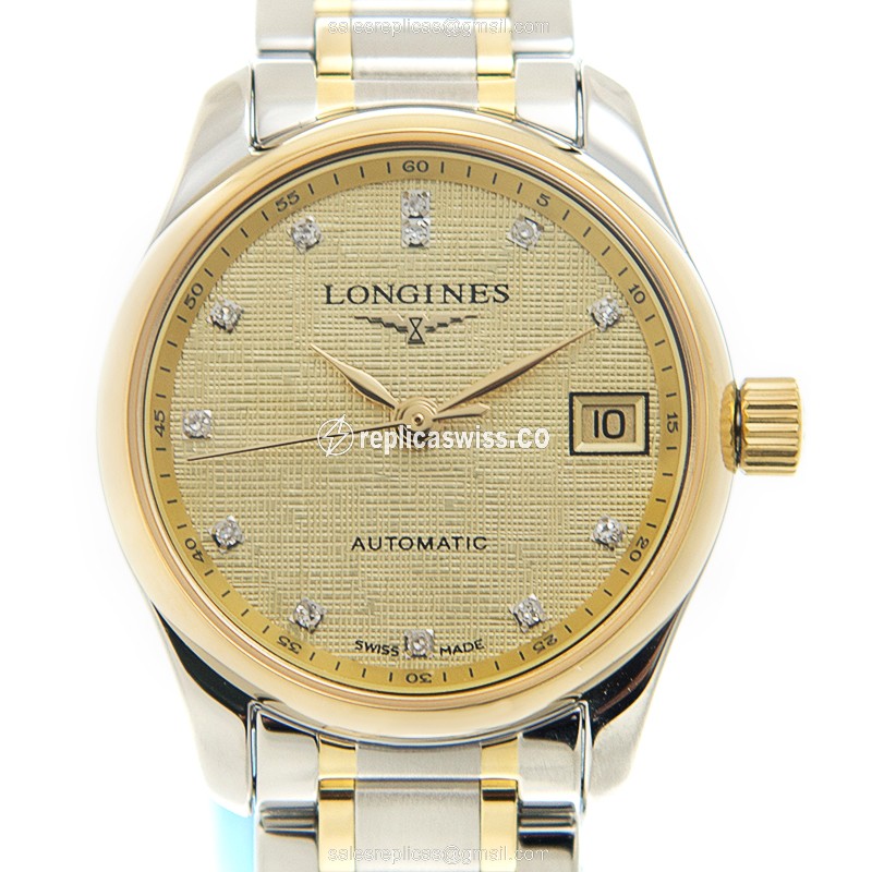 Luxurious Longines L2.128.5.38.7 Replica Watch | Automatic Movement | 18kt Gold Case