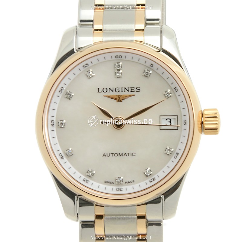 Luxurious Longines L2.128.5.89.7 Replica with White Dial & 18kt Steel Case Watch