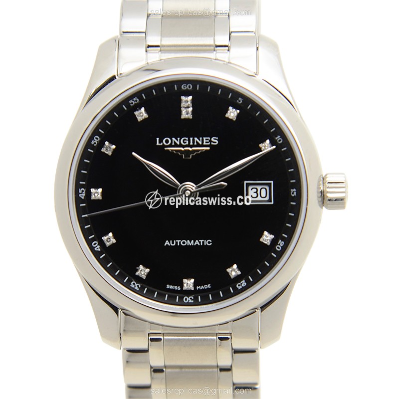 Luxurious Longines L2.257.4.57.6 Replica Watch | Black Dial, Automatic Movement, Stainless Steel