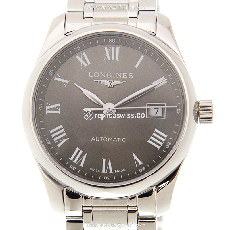 Luxurious Longines L2.257.4.71.6 Replica Watch | Automatic Movement | Brown Dial & Silver Steel