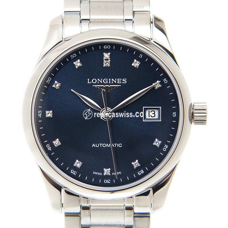 Luxurious Longines L2.257.4.97.6 Replica Watch | Automatic Movement | Blue Dial & Silver Steel Strap