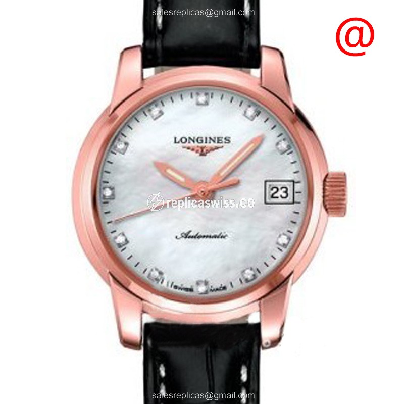 Luxurious Longines L2.263.8.88.3 Saint Imier Replica in 18kt Gold, Automatic Movement & Silver Dial