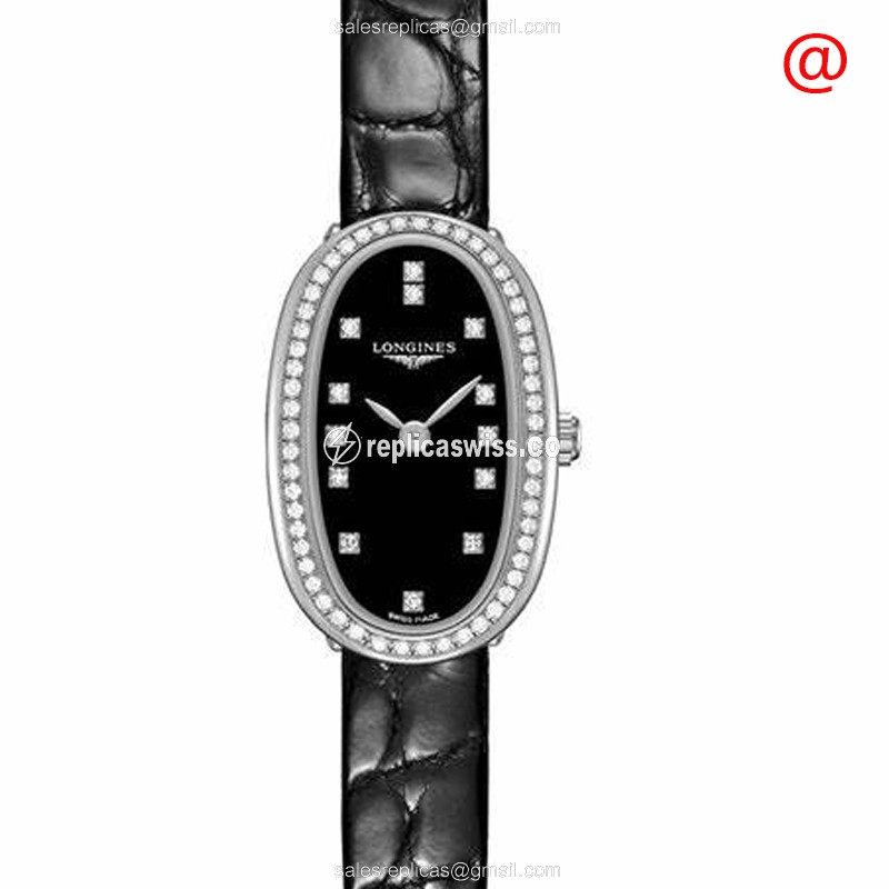 Luxurious Longines L2.304.0.57.0 Symphonette Replica, Automatic Movement, Black Dial & Diamond
