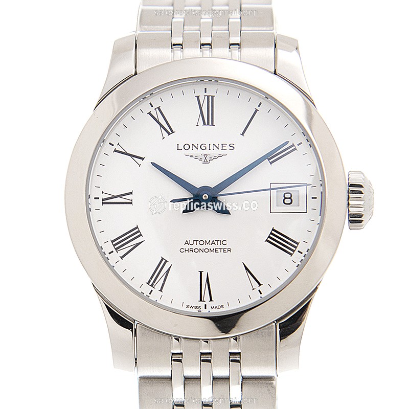 Luxurious Longines L2.320.4.11.6 Replica in Stainless Steel, Automatic Movement & White Dial Watch