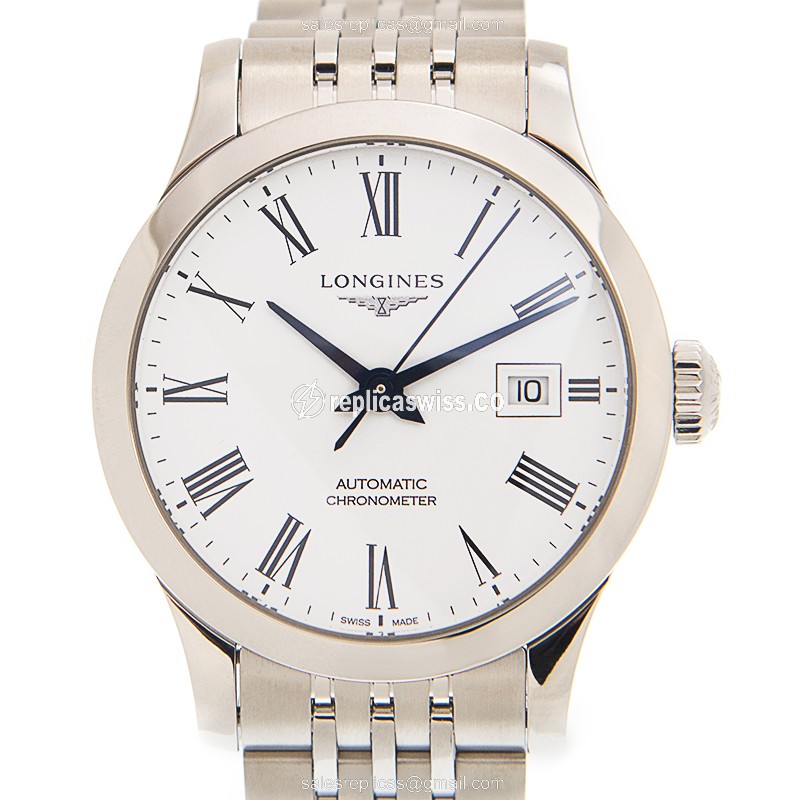 Luxurious Longines L2.321.4.11.6 Replica, Automatic Movement, White Dial & Stainless Steel Case