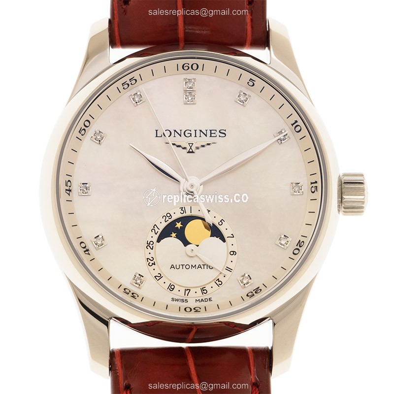 Luxurious Longines L2.409.4.87.2 Replica in Stainless Steel, Automatic Movement & White Dial Watch