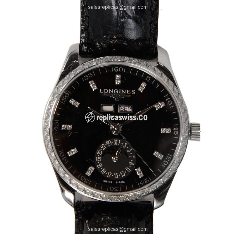 Luxurious Longines L2.503.0.57.3 Replica Watch with Black Dial & Stainless Steel Case