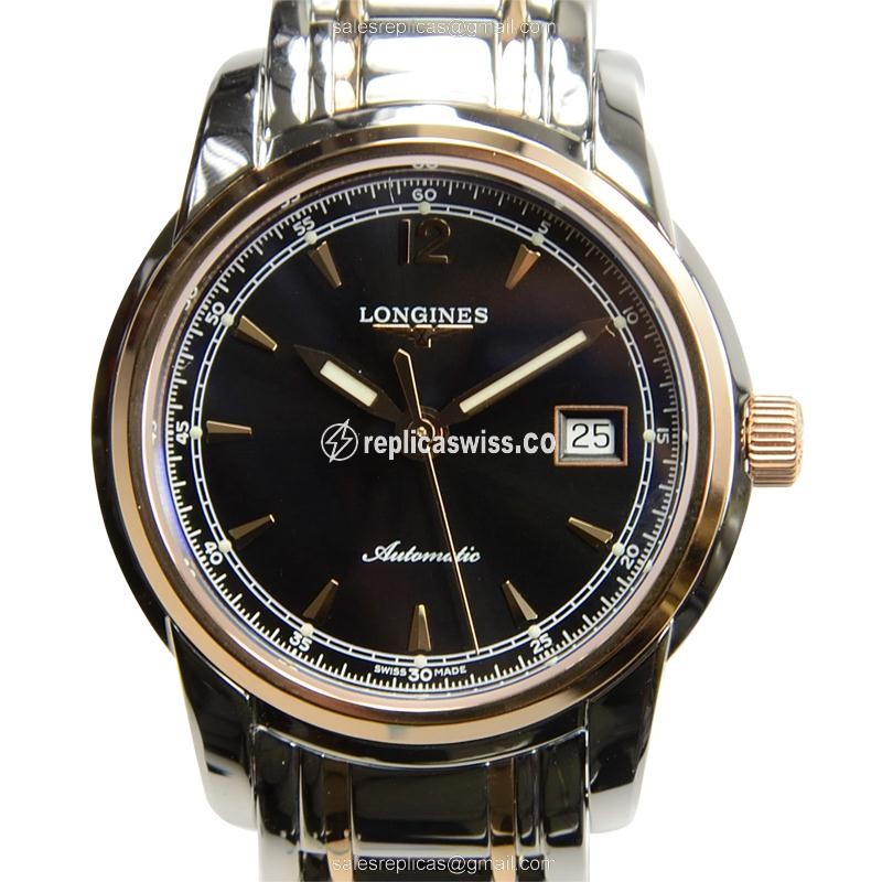 Luxurious Longines L2.563.5.59.7 Saint Imier Replica in 18kt Steel & Rose Gold, Automatic Movement