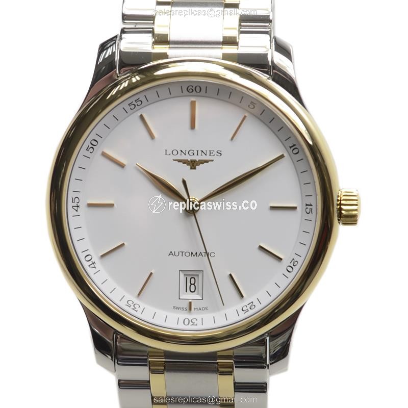 Luxurious Longines L2.628.5.12.7 Replica with White Dial & 18kt Steel Case Watch