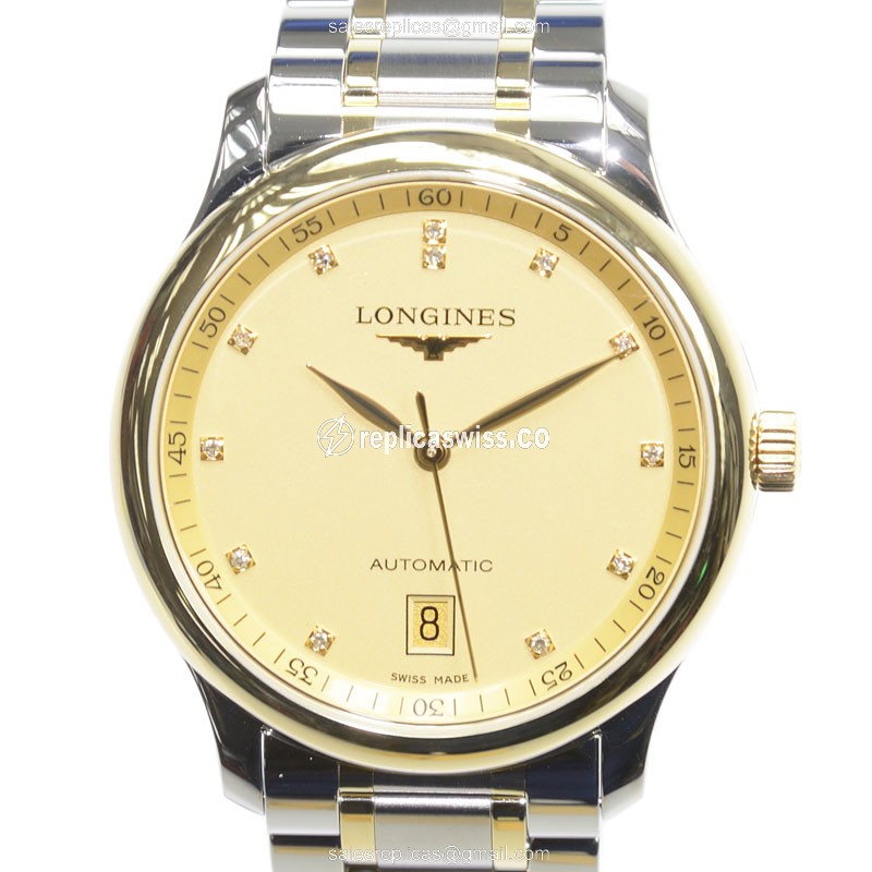 Luxurious Longines L2.628.5.37.7 Replica, Automatic, 18kt Gold Bezel, Silver Clasp Watch