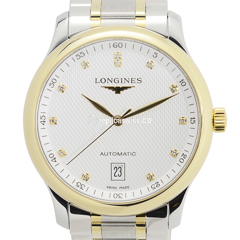 Luxurious Longines L2.628.5.77.7 Replica in White Dial 18kt Gold Case Watch