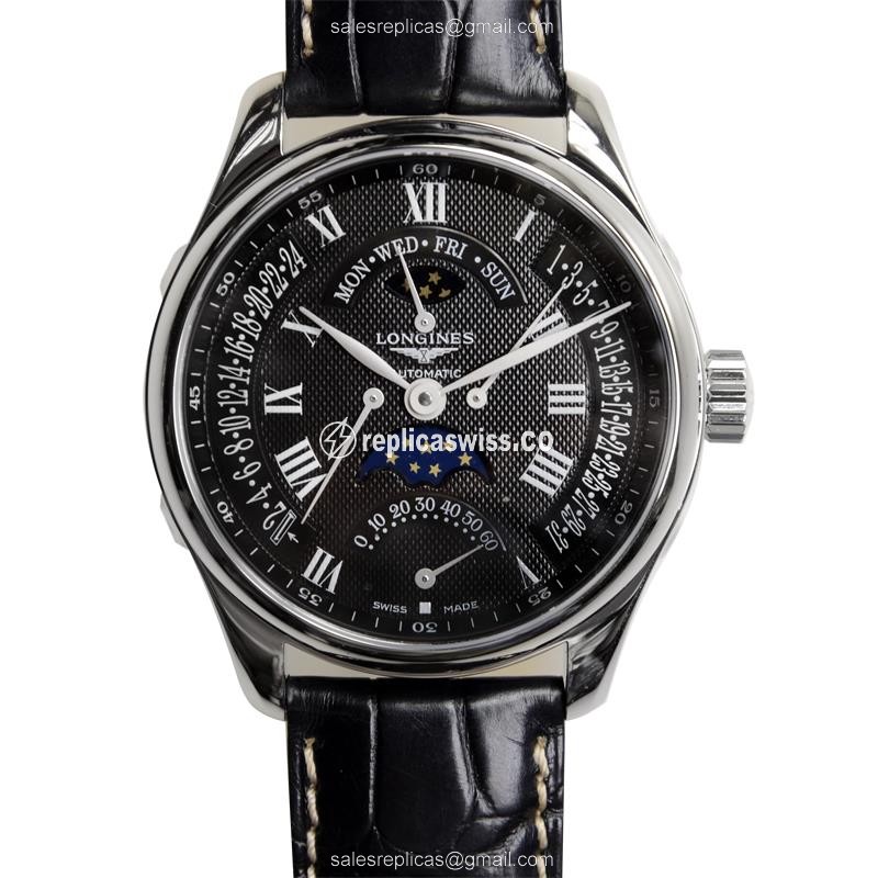 Luxurious Longines L2.739.4.51.7 Replica Watch | Automatic Movement, Black Dial, Stainless Steel