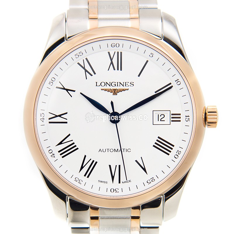 Luxurious Longines L2.793.5.11.7 Replica with White Dial 18kt Steel Case Watch