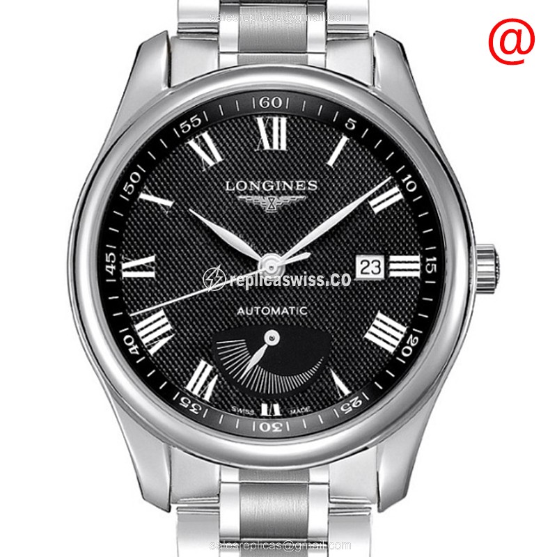 Luxurious Longines L2.908.4.51.6 Replica with Black Dial Stainless Steel Case Watch