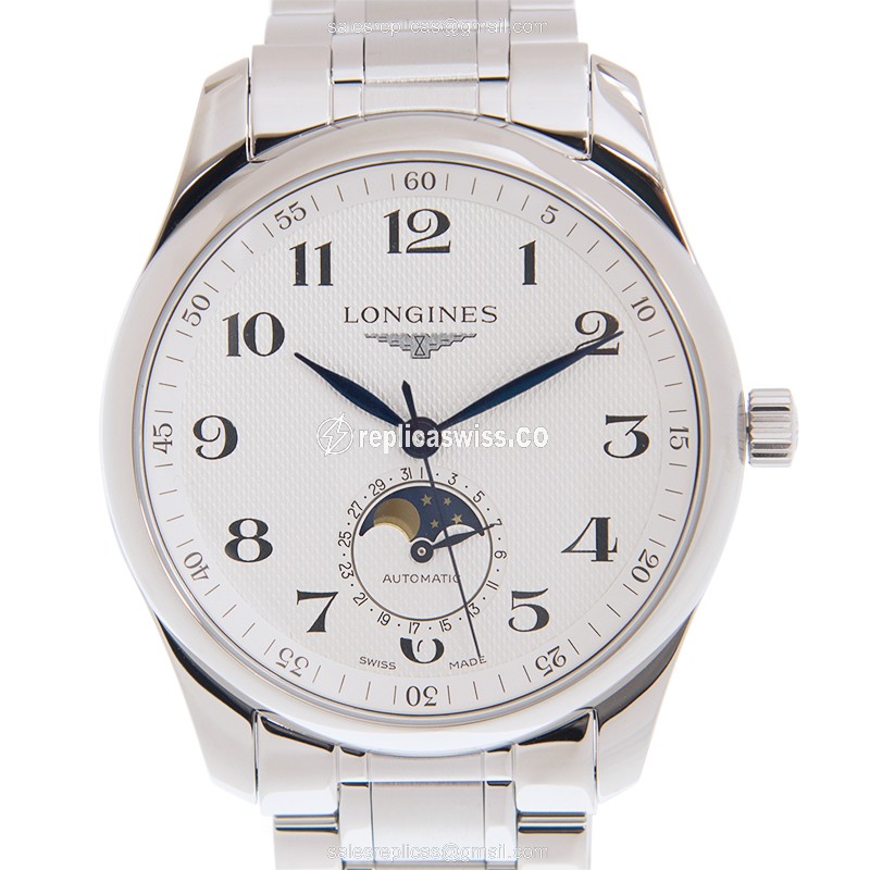 Luxurious Longines L2.909.4.78.6 Replica with White Dial Stainless Steel Case Watch