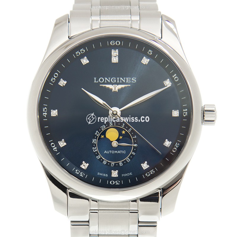 Luxurious Longines L2.909.4.97.6 Replica with Automatic Movement Blue Steel Case Watch