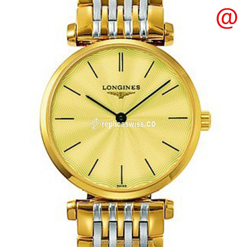 Luxurious Longines L4.209.2.42.7 Replica in 18kt Gold & Steel, Quartz Movement, Exquisite Gold Dial