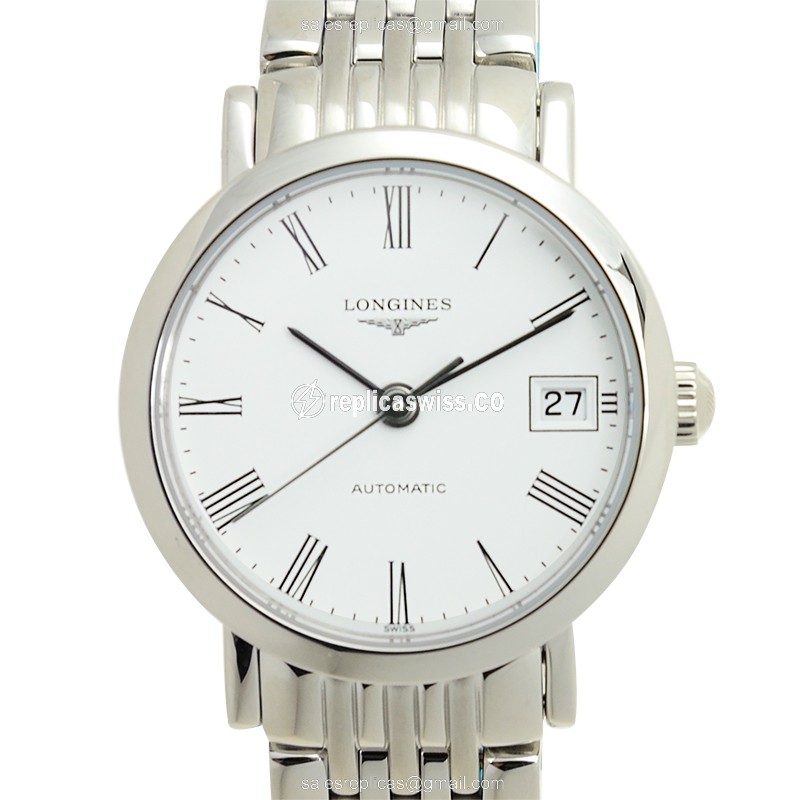 Luxurious Longines L4.309.4.11.6 Replica in White Dial & Stainless Steel Case Watch
