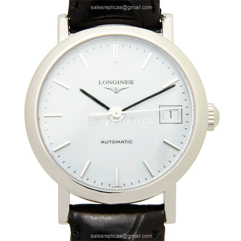Luxurious Longines L4.309.4.12.2 Replica with White Dial & Stainless Steel Case Watch