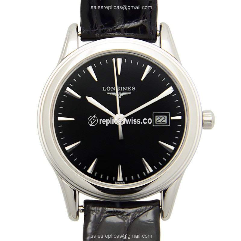 Luxurious Longines L4.507.4.52.2 Replica Watch | Black Dial, Stainless Steel Case