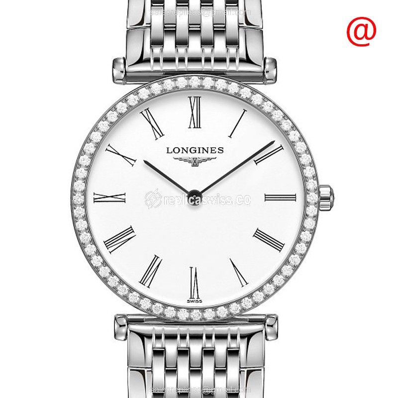 Luxurious Longines L4.513.0.11.6 LA GRANDE Replica in White Dial & Stainless Steel Case Watch