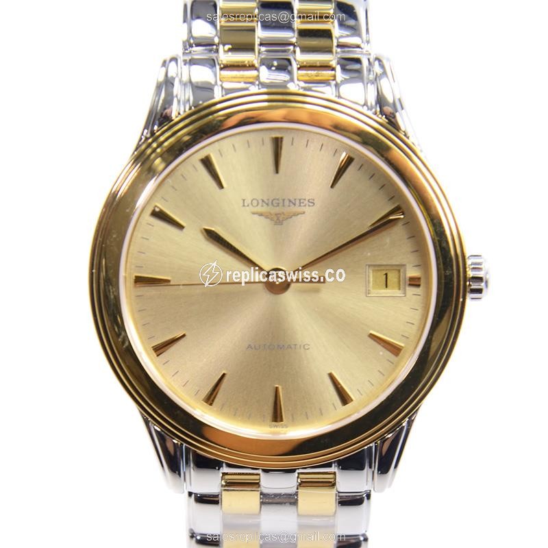 Luxurious Longines L4.774.3.32.7 Replica, Automatic Movement, 18K Gold Case & Dial Watch