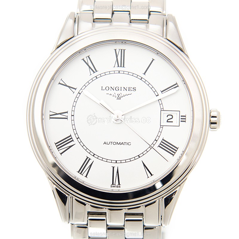 Luxurious Longines L4.774.4.21.6 Replica with White Dial Stainless Steel Case Watch