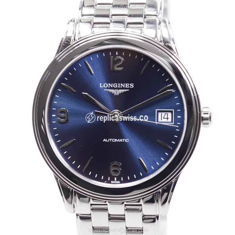 Luxurious Longines L4.774.4.96.6 Replica with Blue Dial Stainless Steel Case Watch