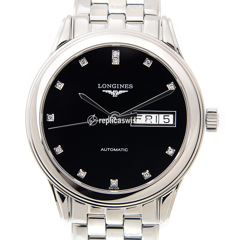 Luxurious Longines L4.799.4.57.6 Replica Watch | Black Dial | Stainless Steel Case