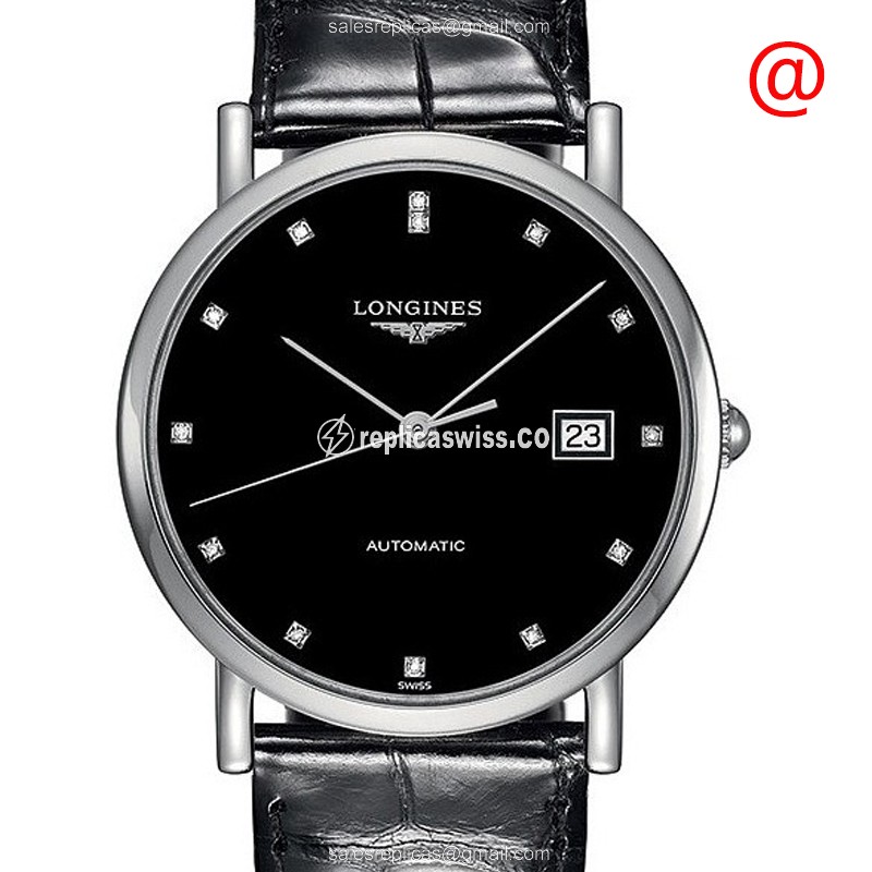 Luxurious Longines L4.809.4.57.2 Replica Watch | Automatic Movement, Black Dial & Steel Case
