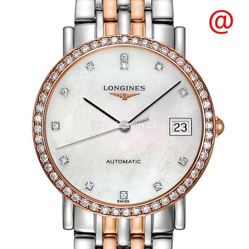 Luxurious Longines L4.809.5.88.7 Replica in 18kt Rose Gold, Automatic Movement & White Dial Watch