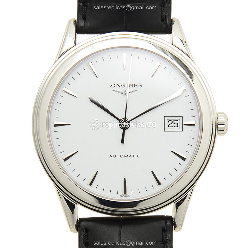Luxurious Longines L4.874.4.12.2 Replica Watch | White Dial, Automatic Movement