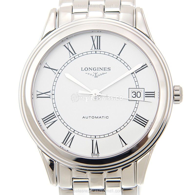 Luxurious Longines L4.874.4.21.6 Replica Watch with White Dial Stainless Steel Case