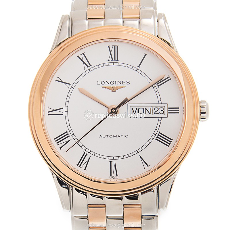 Luxurious Longines L4.899.3.91.7 Replica with White Dial Stainless Steel Case Watch