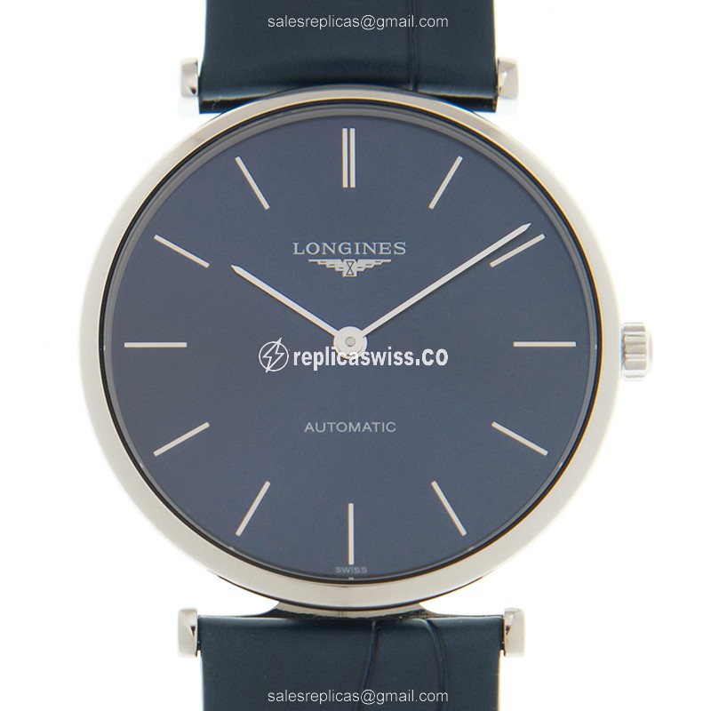 Luxurious Longines L4.908.4.95.2 Replica in Blue Dial & Steel Case, Automatic Movement Watch