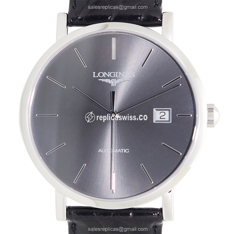 Luxurious Longines L4.910.4.72.2 Replica Watch | Automatic Movement, Dark Grey Dial
