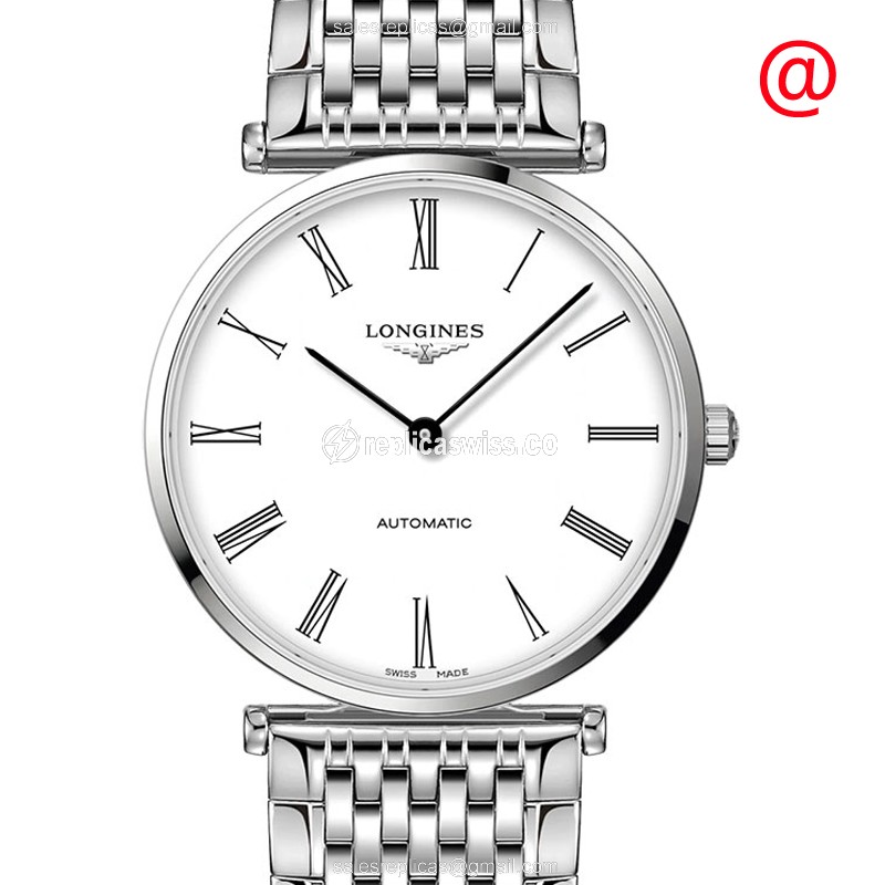 Luxurious Longines L4.918.4.11.6 Grande Replica | White Dial, Steel Case & Clasp Watch