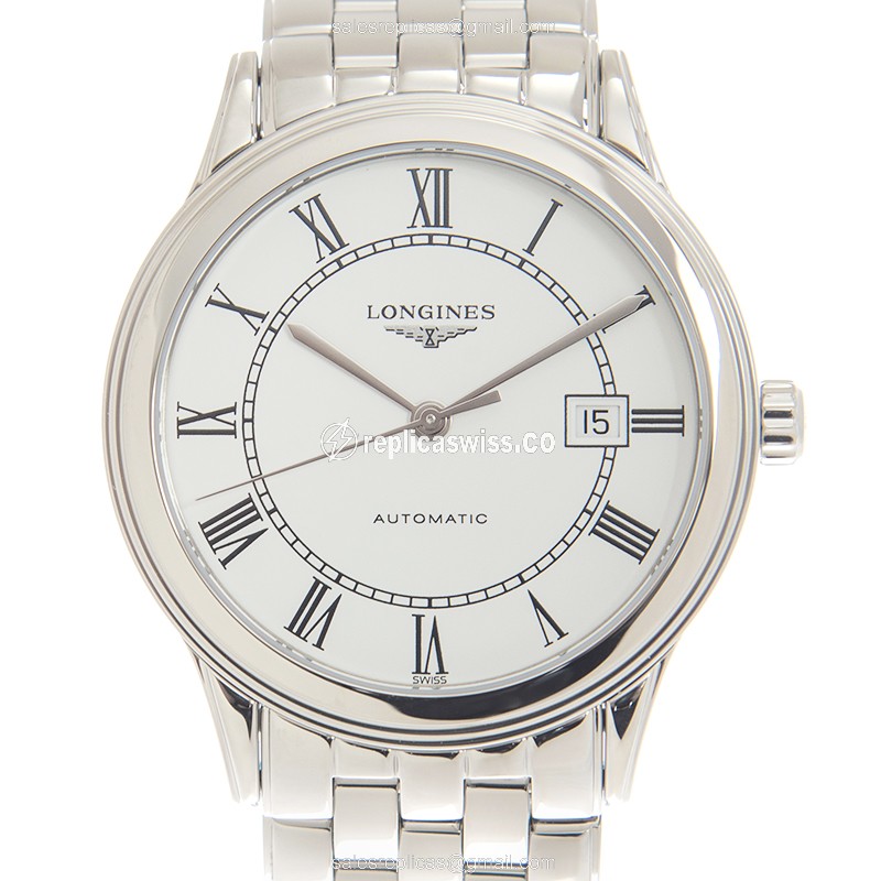 Luxurious Longines L4.984.4.21.6 Replica Watch | White Dial, Stainless Steel Case
