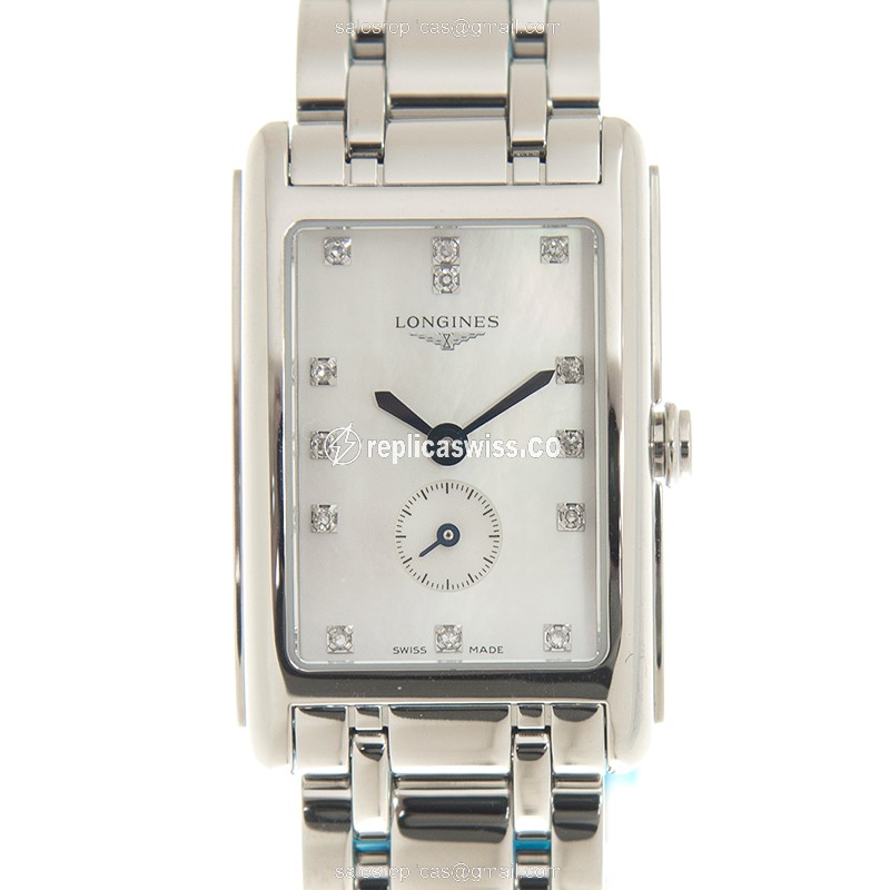 Luxurious Longines L5.255.4.87.6 Dolce Vita Replica in White Dial Stainless Steel Case Watch