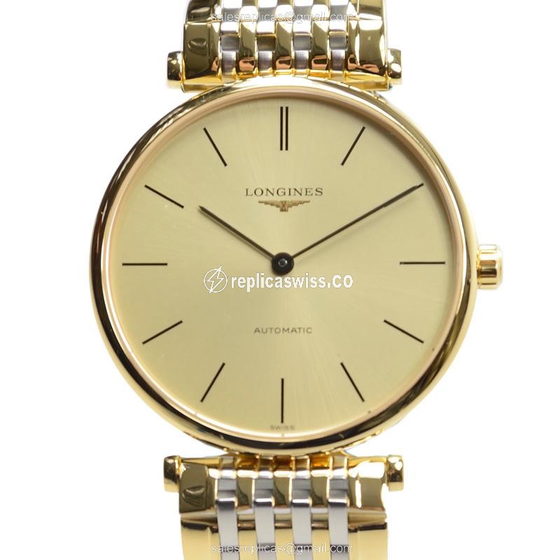 Luxurious Longines LA GRANDE Replica in 18K Gold Case, Automatic Movement, Sapphire Crystal